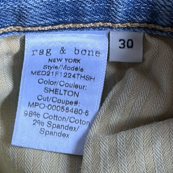 NEW Rag & Bone Men’s Straight Leg Denim Jeans size 30 Extra Slim - Picture 7 of 10